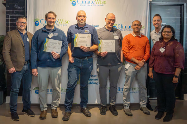 Representatives of Ajax receiving award at Durham Greener Homes Evening of Recognition